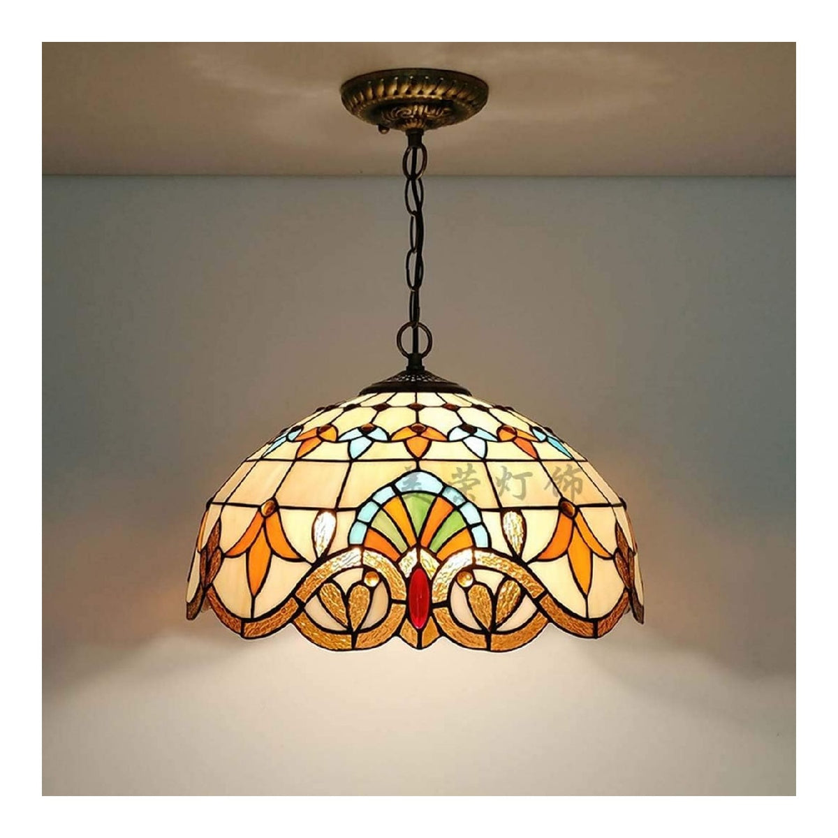 Lampada a sospensione 40 cm regolabile oro
