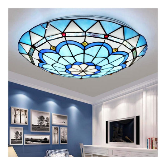 Plafoniera da soffitto 40 cm con diffusore in vetro oro