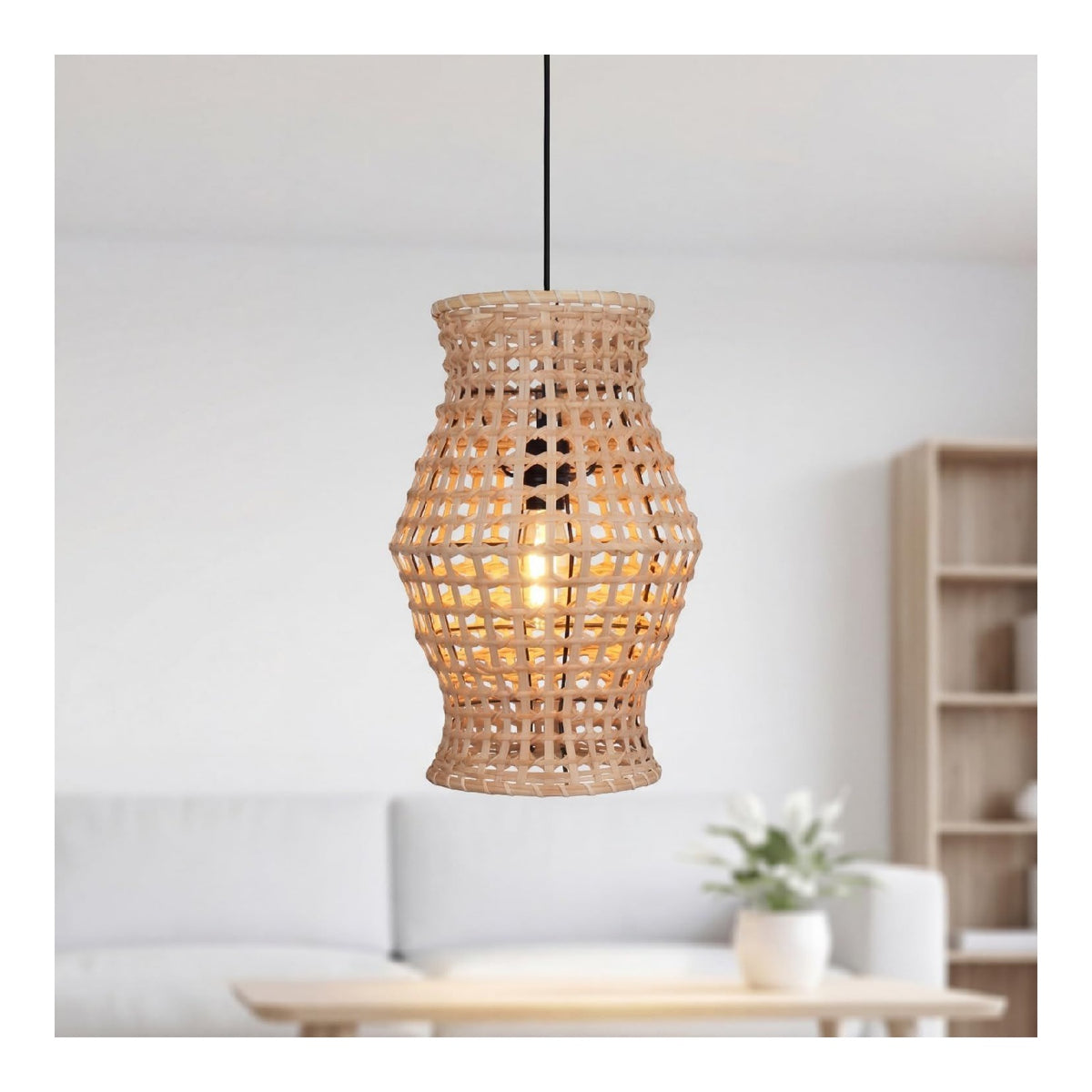 Lampadario decorativo 30 cm struttura in metallo nero