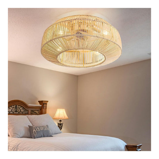 Ventilatore da soffitto con luce 50 cm con telecomando rame
