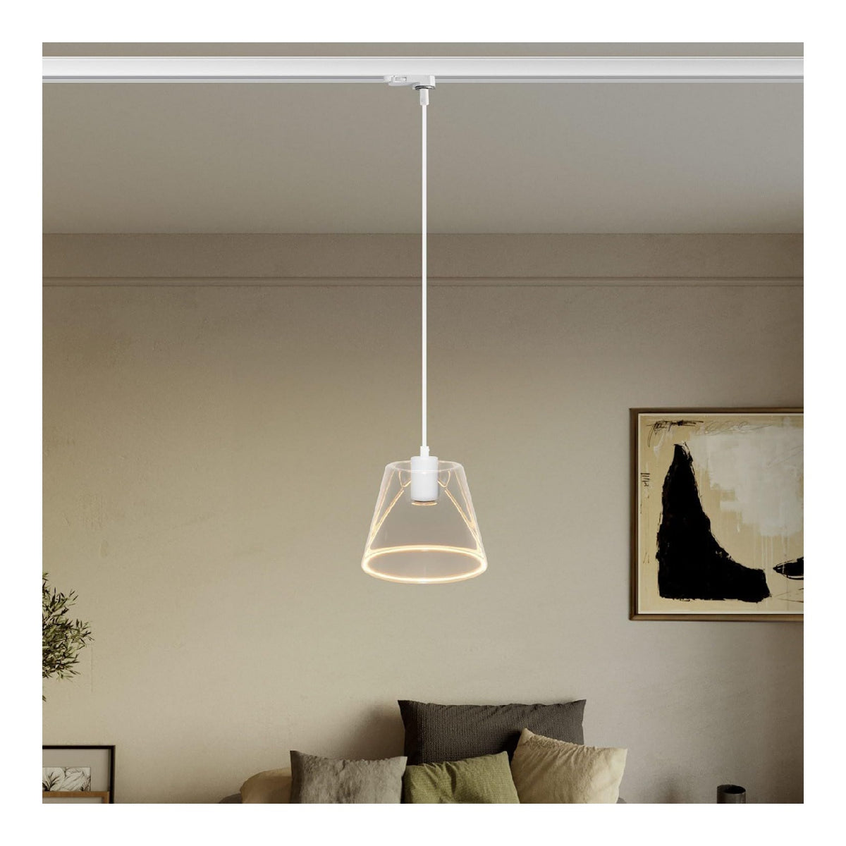 Lampada a sospensione struttura in metallo LED integrato nero