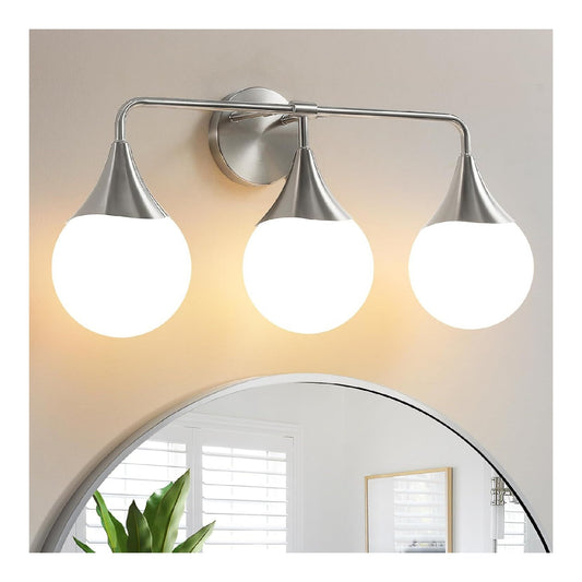 Applique da parete Luci vanita bagno: nichel spazzolato