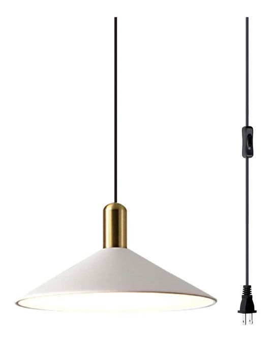 Regolabile lampada a sospensione stile vintage bianco