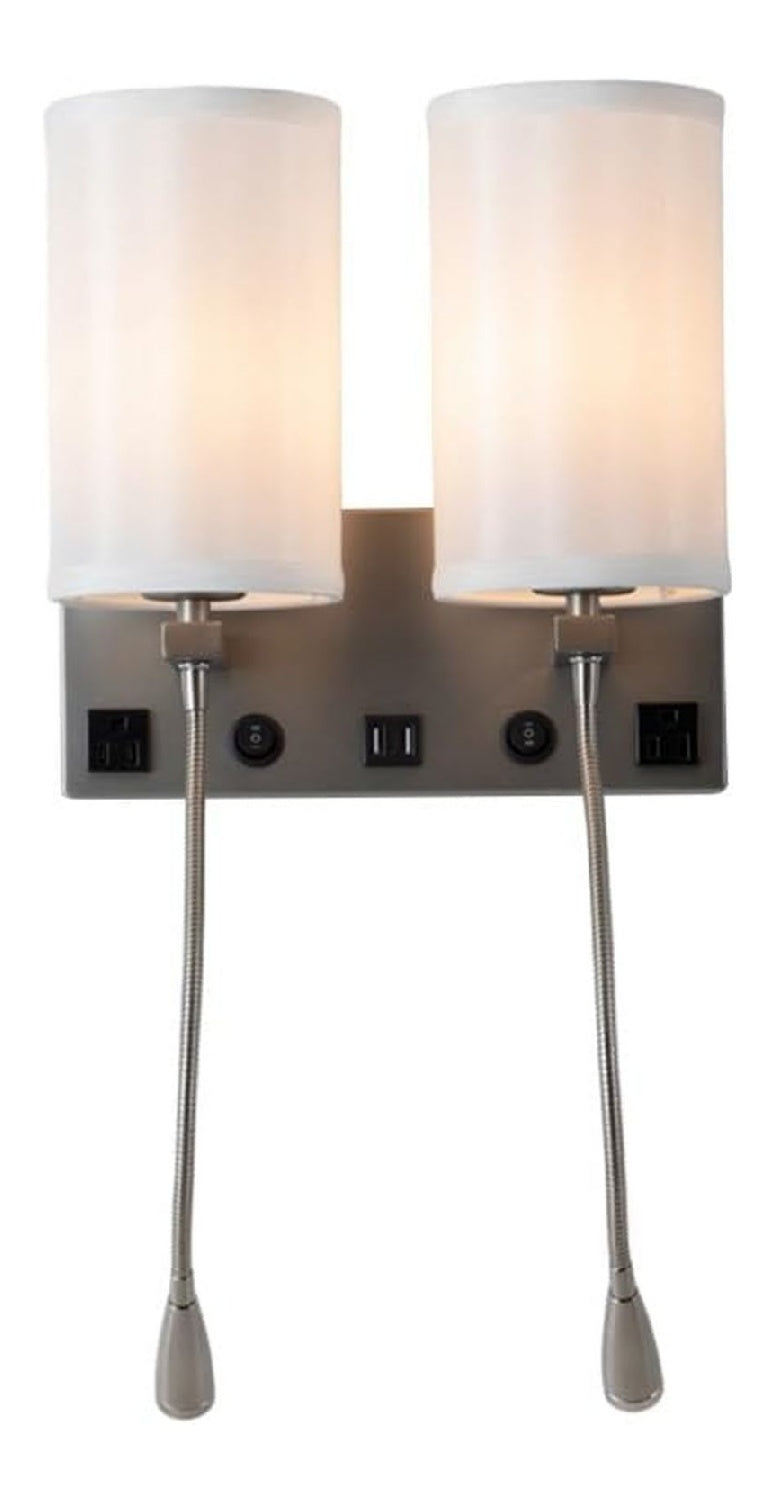 Lampada da parete Jadssox Applique parete tessuto, luci nero