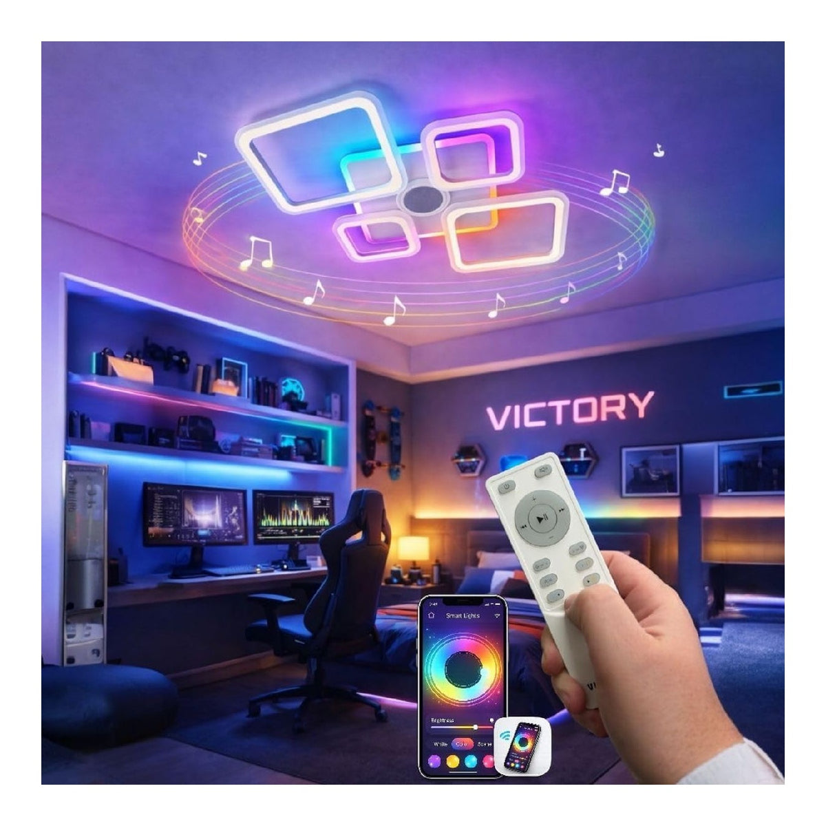 Plafoniera Partenopea Plafoniera Smart RGB+CCT Cassa