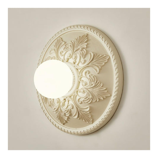 Applique da parete con vetro stile vintage bianco stile vintage