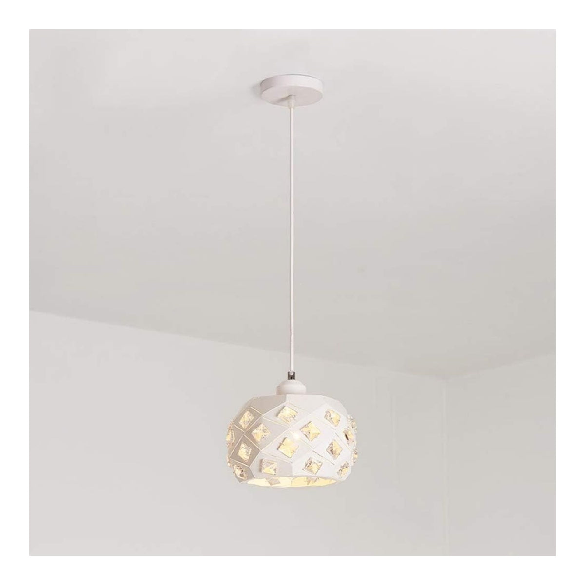 Lampadario decorativo 12 cm struttura in metallo nero