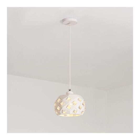 Lampadario decorativo 12 cm struttura in metallo nero