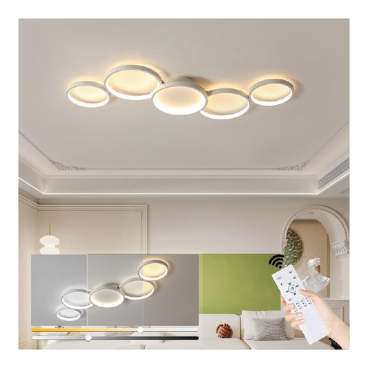 Lampada a soffitto Lampada soffitto rotonda anelli Plafoniera bianco