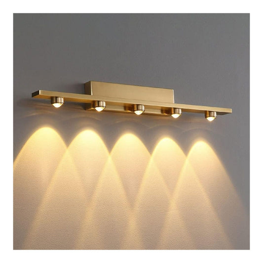 Applique da parete finitura ottone design geometrico ottone