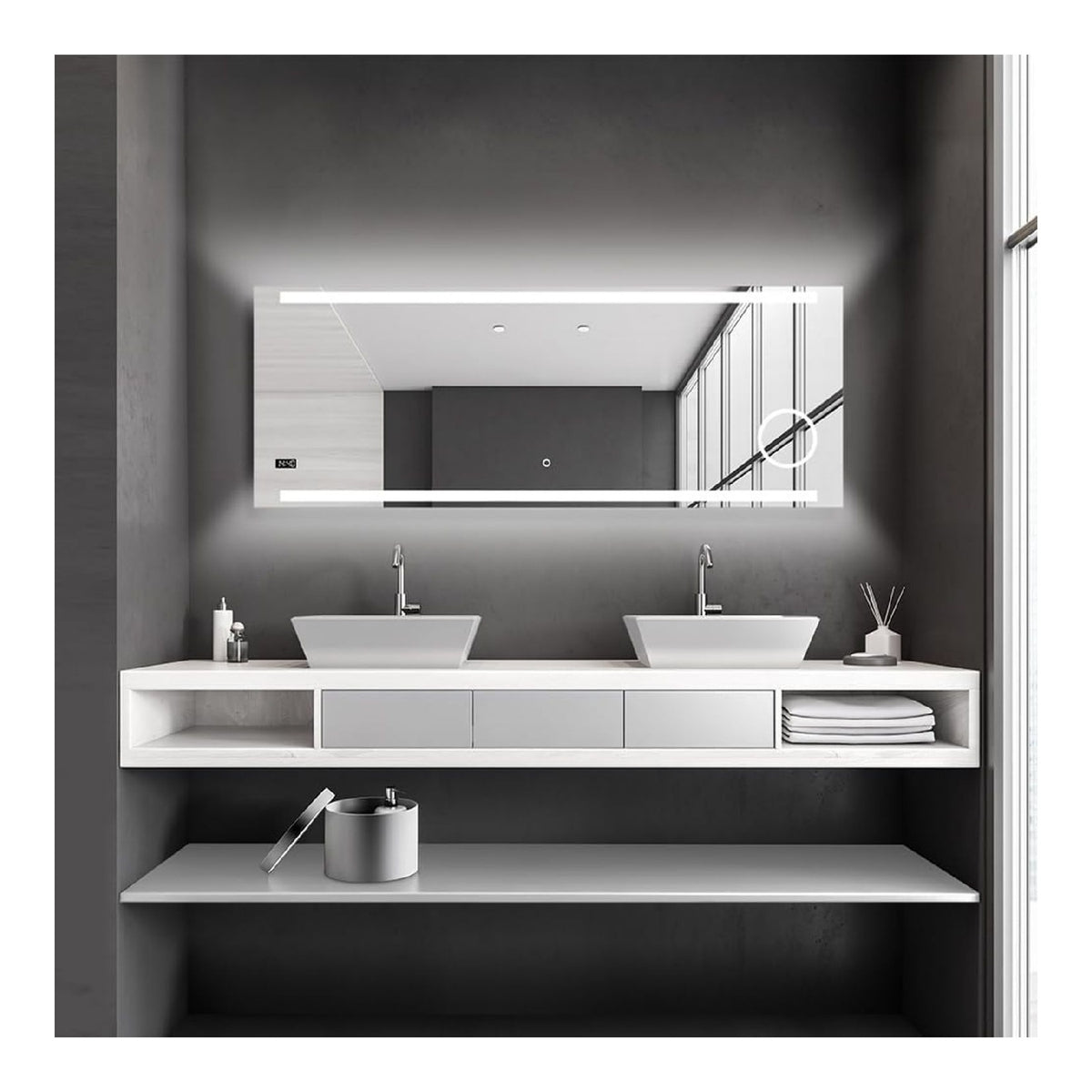 Applique da parete Talos Specchio Bagno King Colore