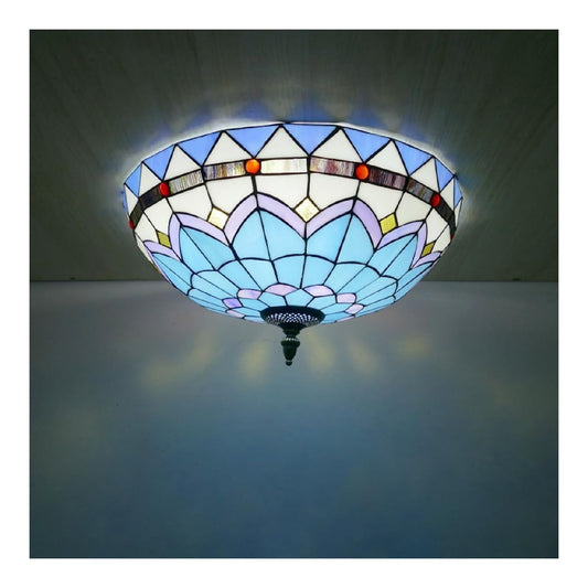 Plafoniera da soffitto diffusore in vetro stile vintage rame