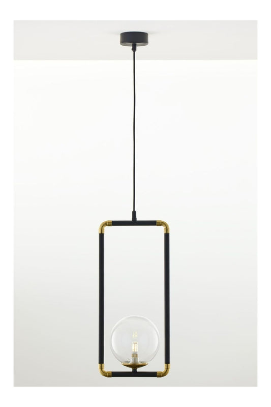 Struttura in metallo lampadario decorativo regolabile nero