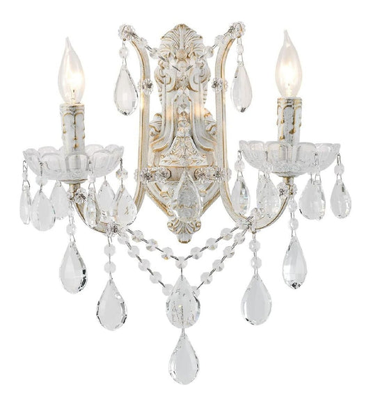 Applique da parete con cristalli LED integrato bianco