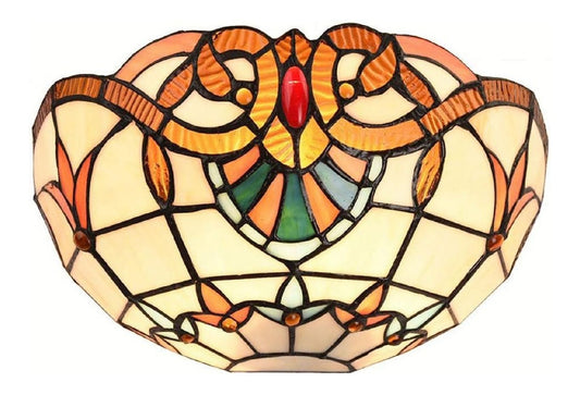 Applique da parete con diffusore in vetro struttura in metallo beige