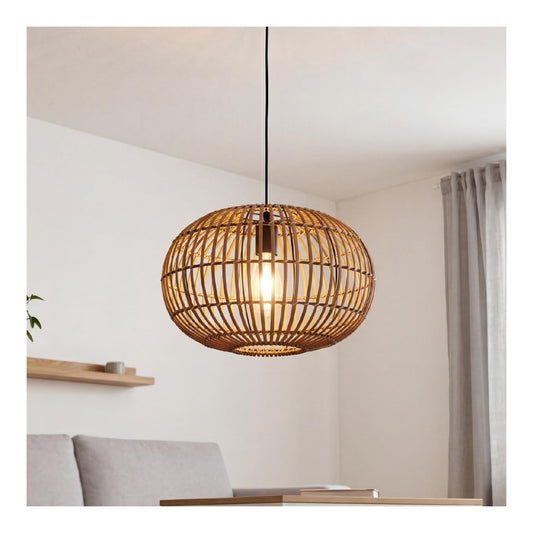 Struttura in metallo lampada a sospensione 40 cm nero