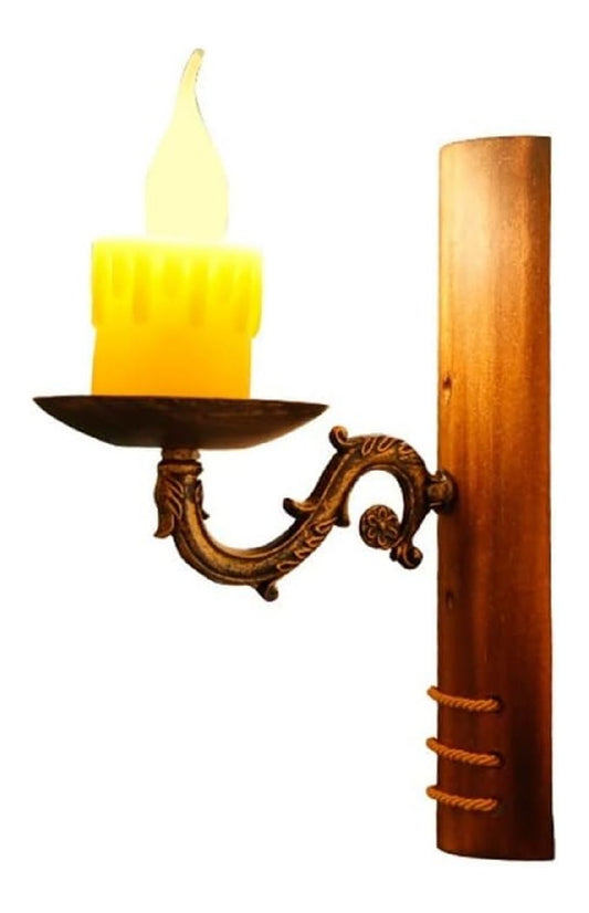 Applique da parete Generico Lampada parete bambu Lampada