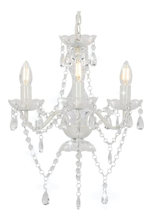 Lampada a sospensione 42 cm struttura in metallo bianco