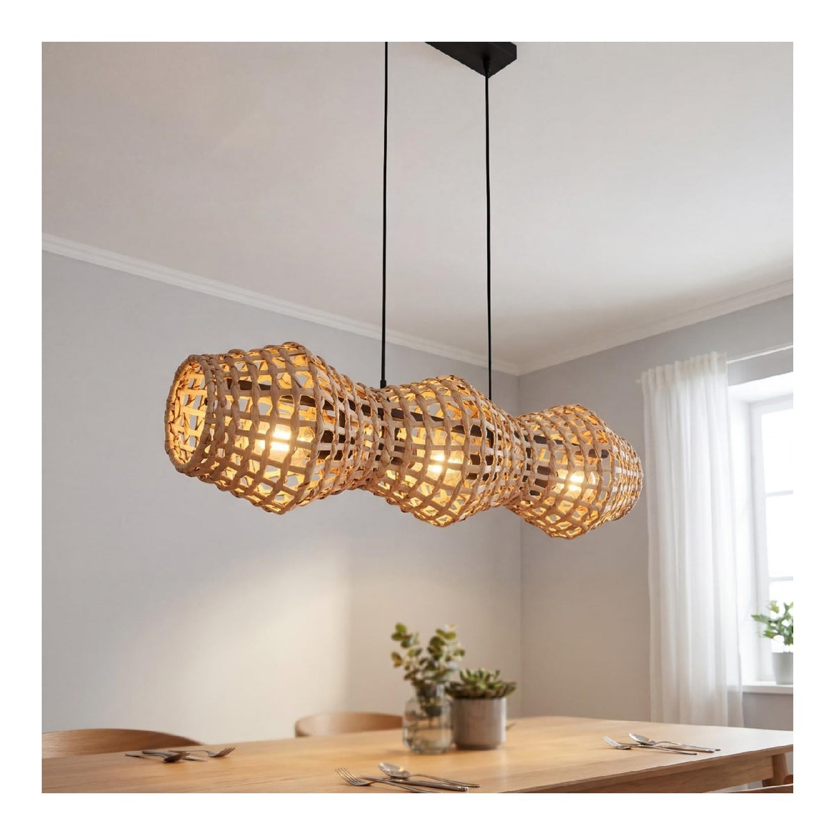 Lampadario decorativo regolabile struttura in metallo nero