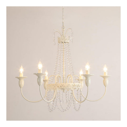 Lampadario decorativo Lampadario ciondolo vetro stile pastorale oro