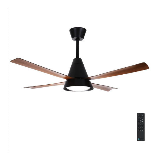 Ventilatore da soffitto con luce 1320 cm regolabile rame