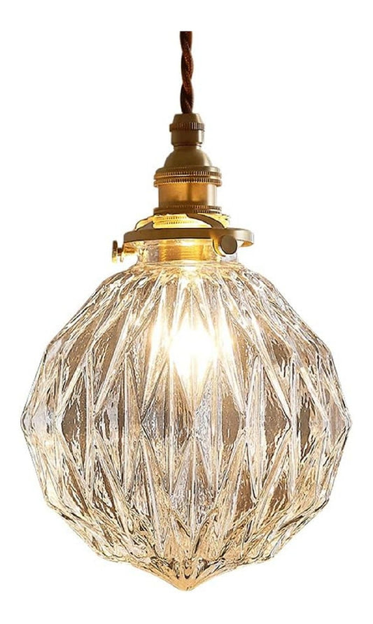 Lampadario decorativo finitura ottone regolabile ottone