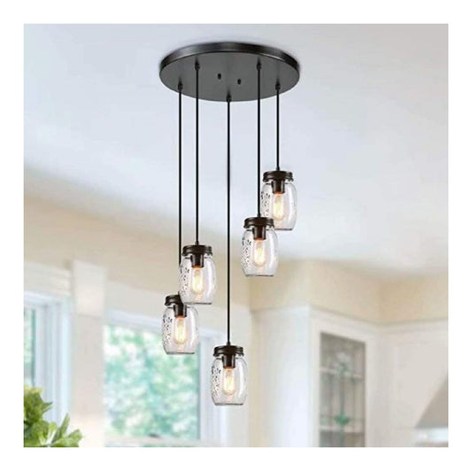Lampadario decorativo stile industriale nero
