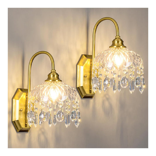 Applique da parete JTJYHL lampade parete vintage, vetro