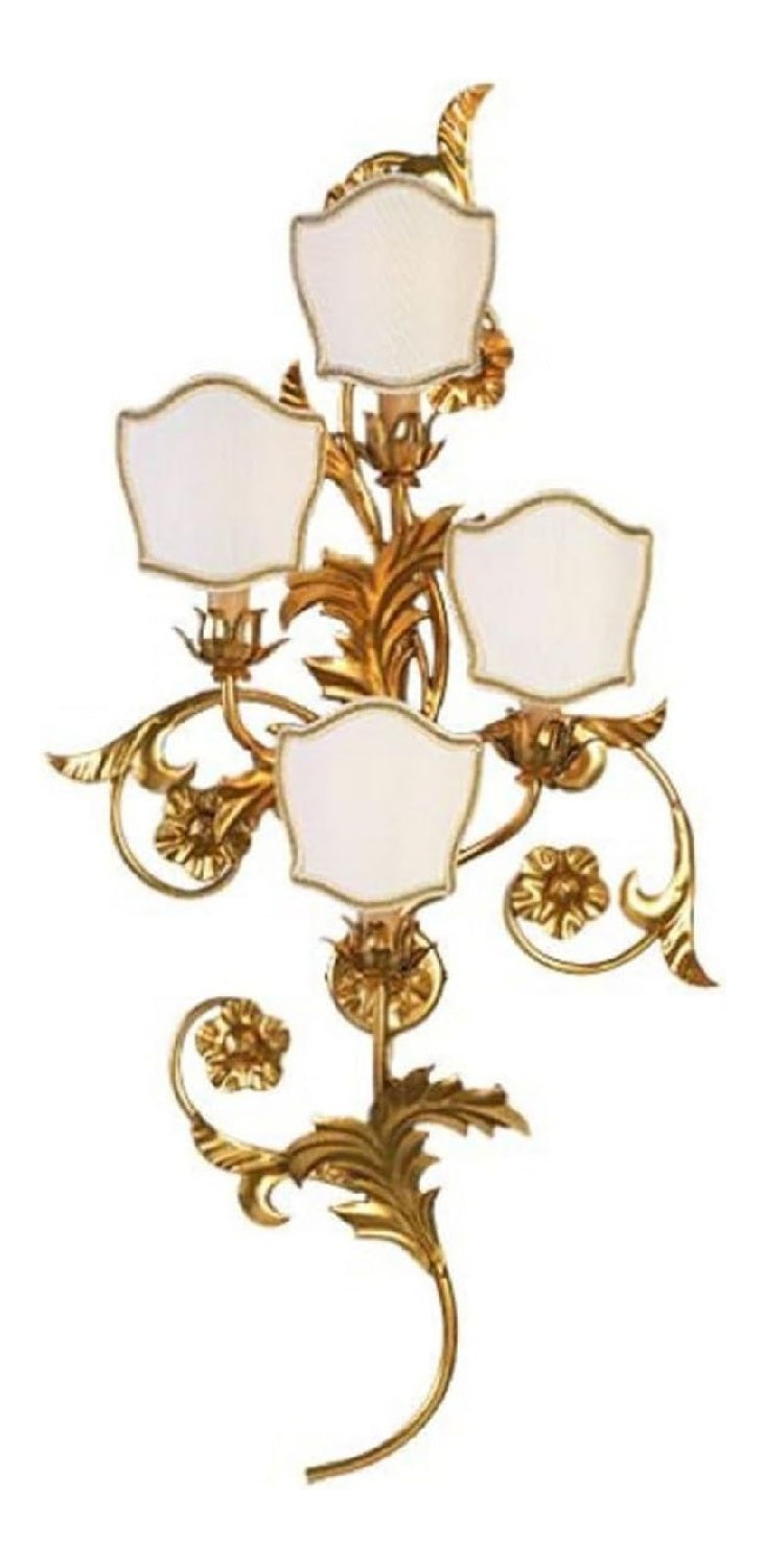 Applique da parete 92 cm struttura in metallo bianco