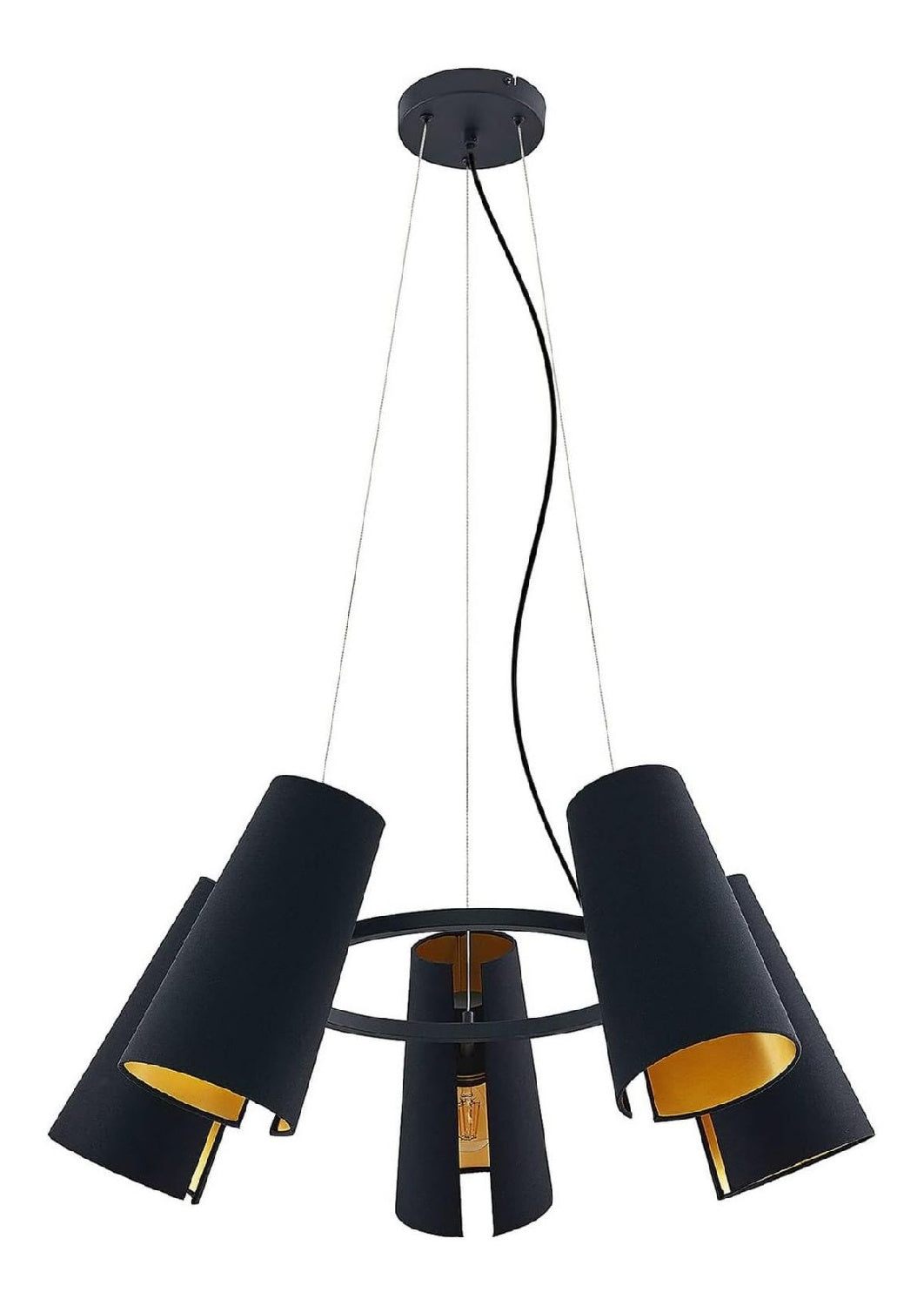 Plafoniera da soffitto dimmerabile LED integrato nero dimmerabile