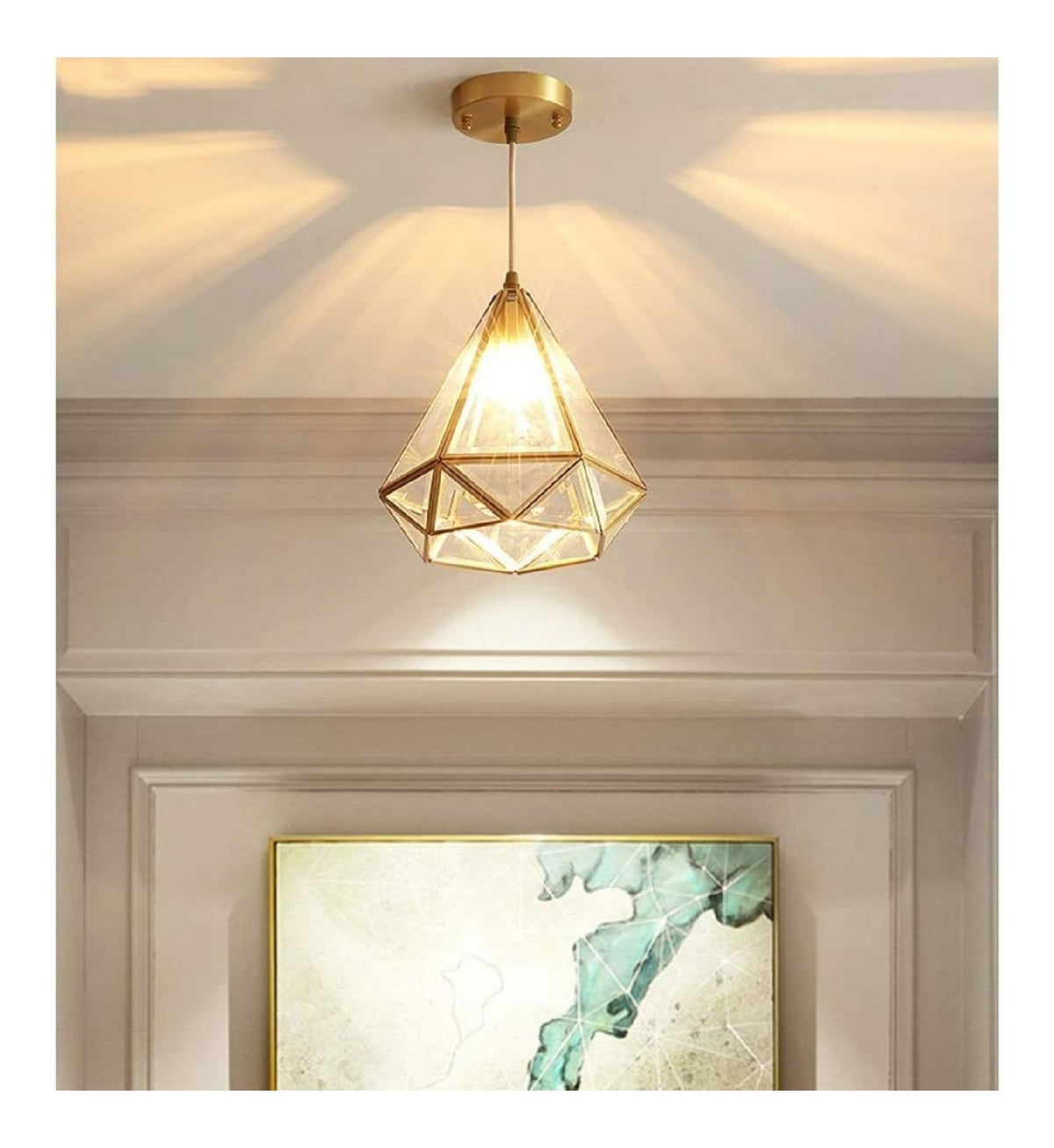 Lampadario decorativo Regolabile altezza moderna rame lampada rame