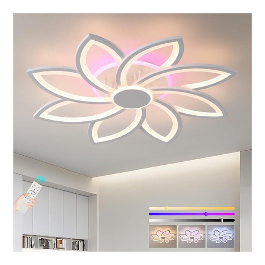 Plafoniera Plafoniera Soffitto Dimmerabile Petali Bianca