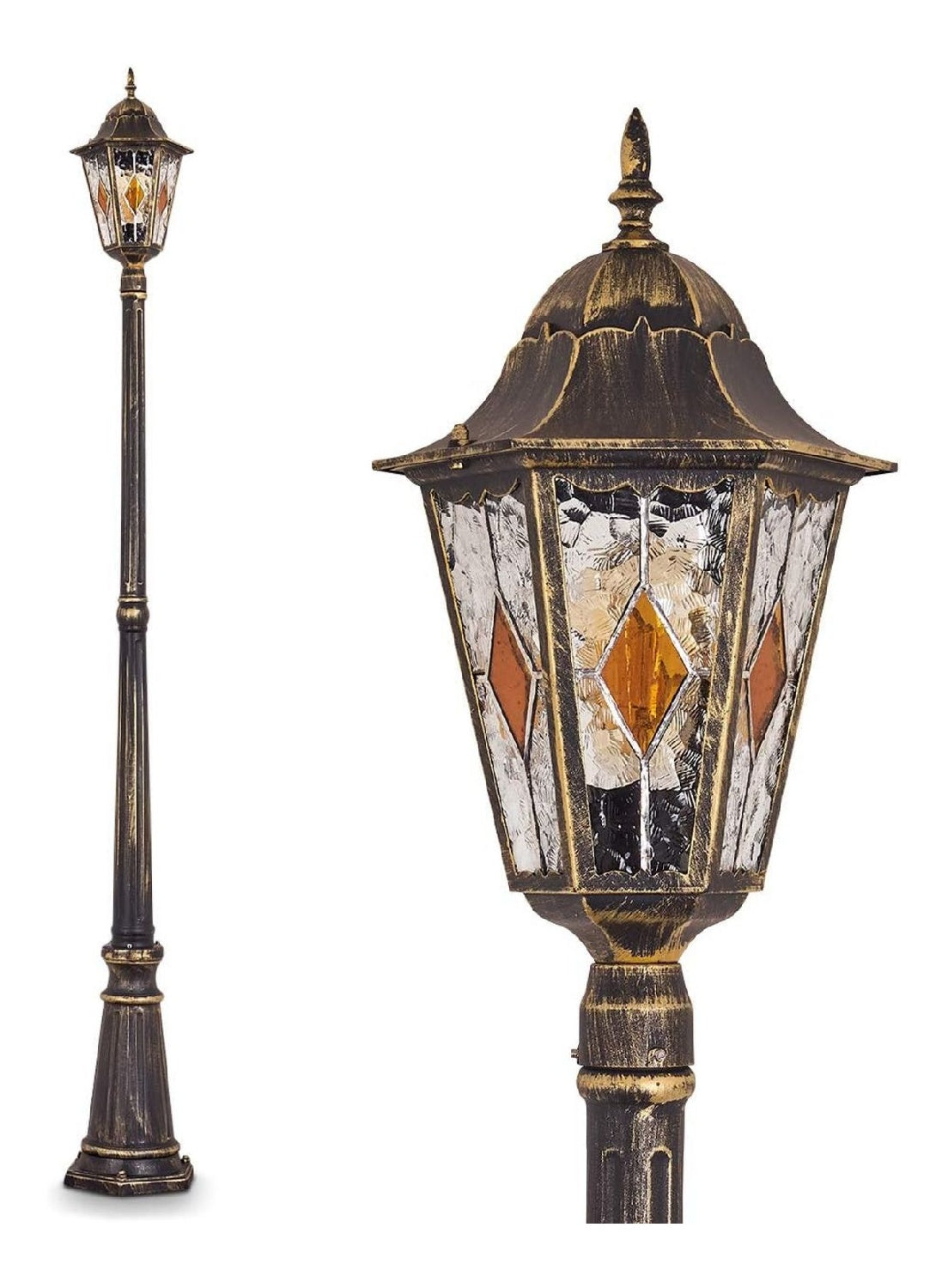 Lampada da terra 210 cm regolabile oro