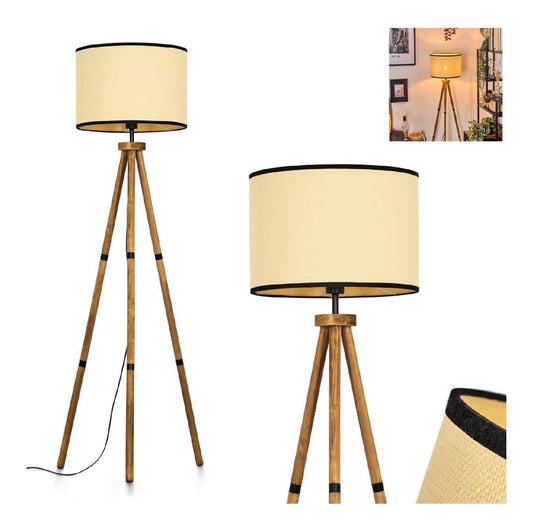 Lampada da terra 40 cm regolabile nero