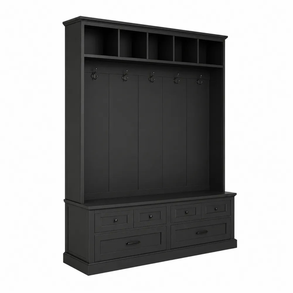 Guardaroba ingresso in MDF con cassetti e ganci