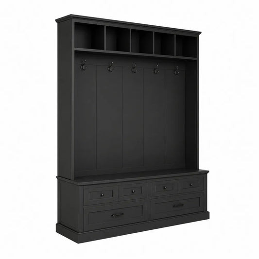 Guardaroba ingresso in MDF con cassetti e ganci