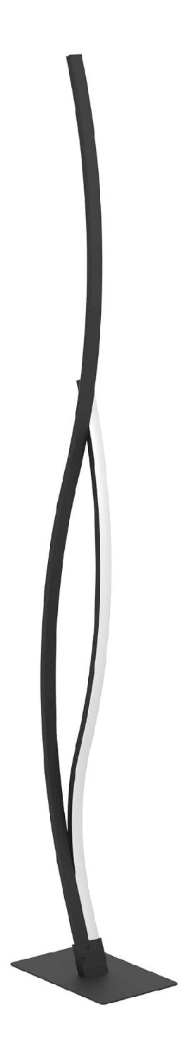 Lampada da terra struttura in metallo linea minimalista nero