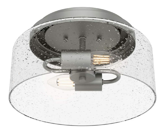 Lampadario decorativo con telecomando con vetro argento