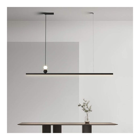 Linea minimalista lampadario decorativo LED integrato nero