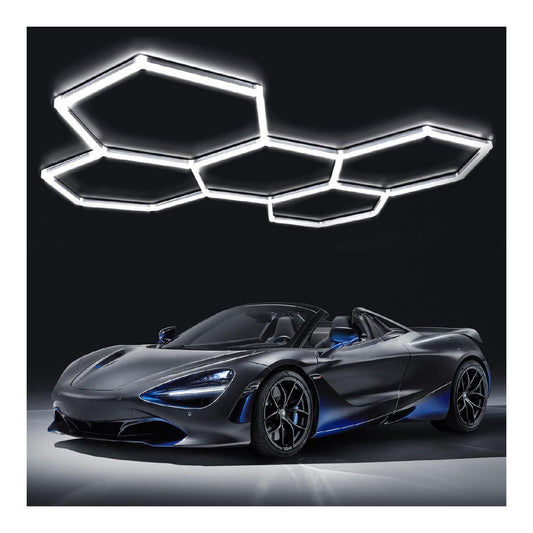 Hexagon Garage Light, esagonale, luci LED integrato nero