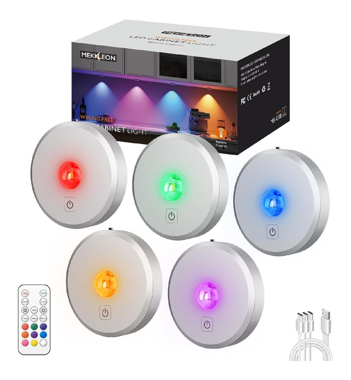 Luci da toletta con telecomando LED integrato argento