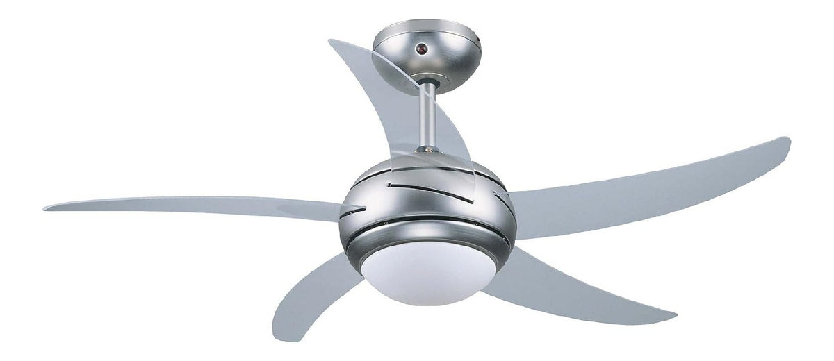 Ventilatore da soffitto con luce con telecomando argento