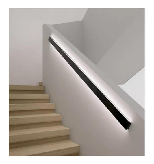 Lampada da esterno con sensore in alluminio nero