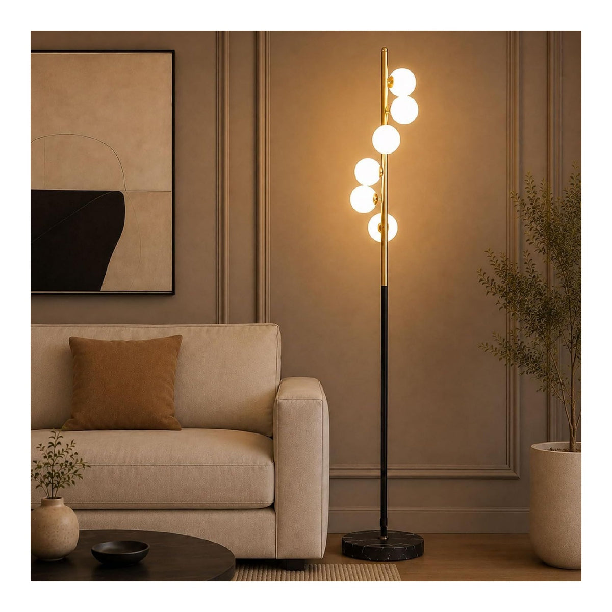 Lampada da terra 160 cm regolabile nero