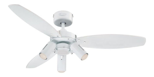 Ventilatore da soffitto con luce con telecomando LED integrato bianco