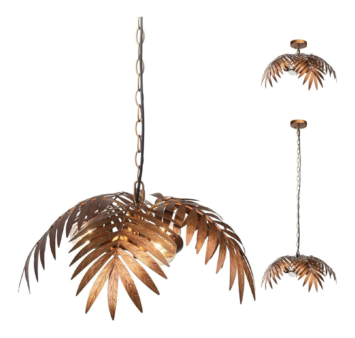 Plafoniera da soffitto regolabile struttura in metallo bronzo