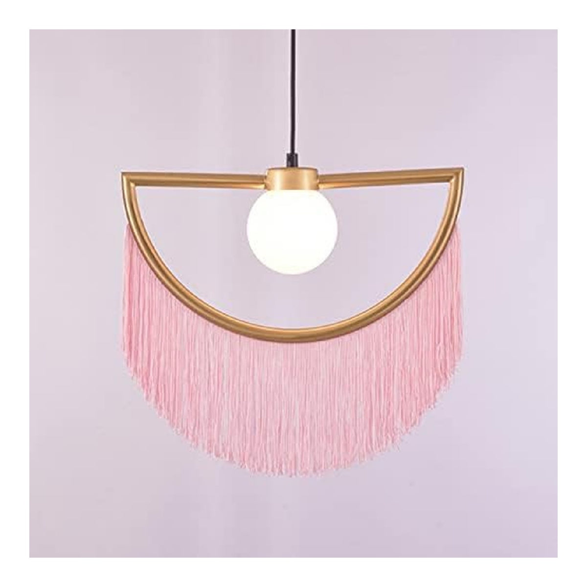 Lampada a sospensione 38 cm con diffusore in vetro nero