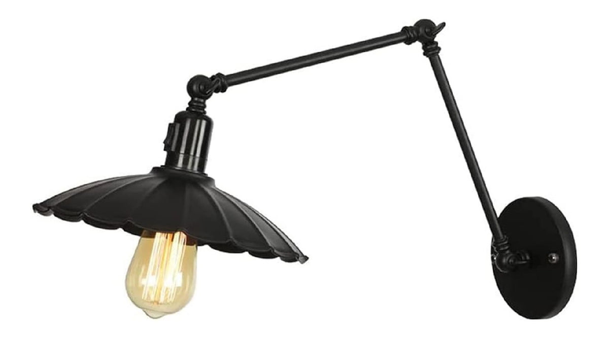 Regolabile applique da parete struttura in metallo nero