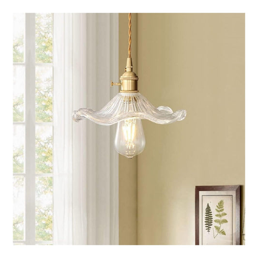 Plafoniera da soffitto con vetro LED integrato oro con diffusore in vetro
