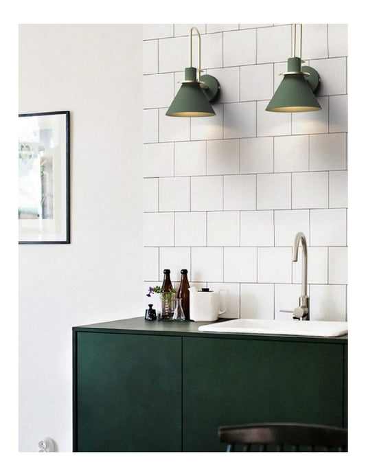 Applique da parete linea minimalista LED integrato verde